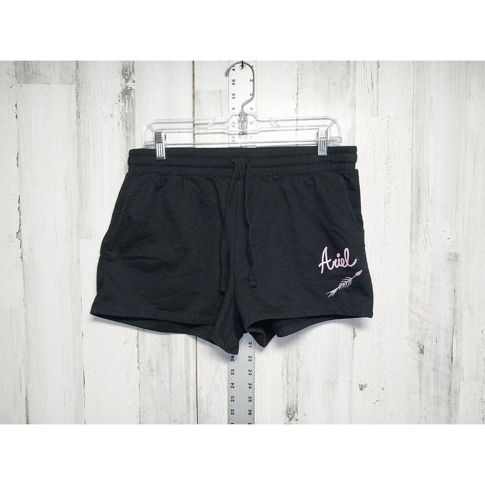 Disney Princess ARIEL Shorts Large Black with Pockets Juniors